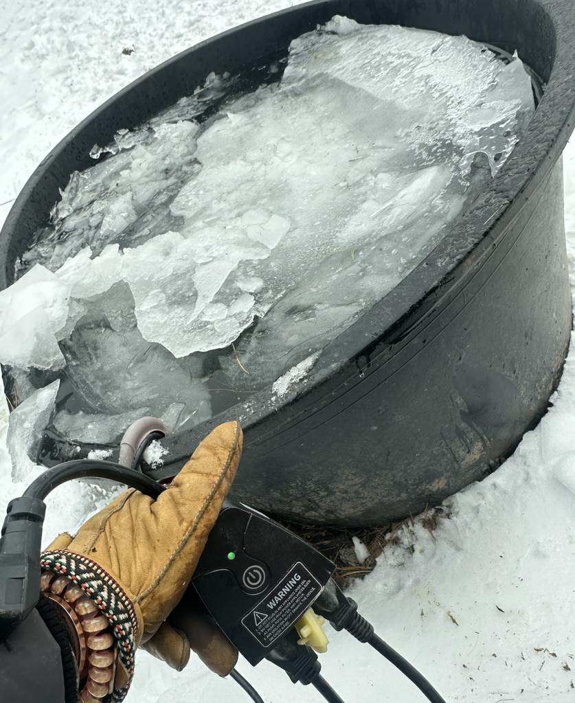 keeping water thawed winter tips for livestock owners